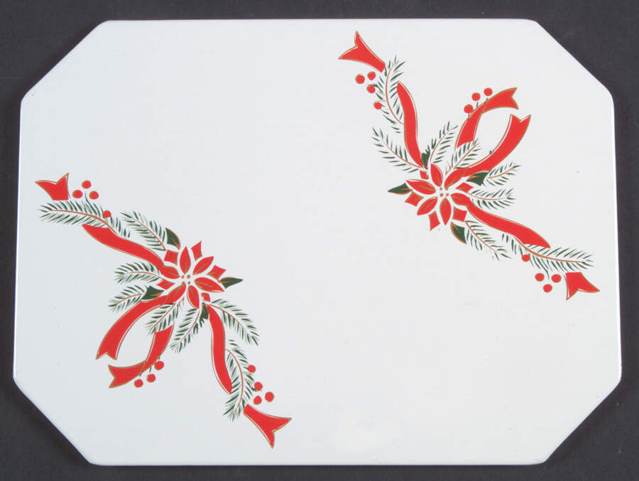 Poinsettia & Ribbon Metal Trivet by Fairfield-1