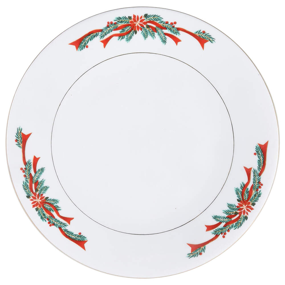 Poinsettia & Ribbon Dinner Plate by Fairfield-1