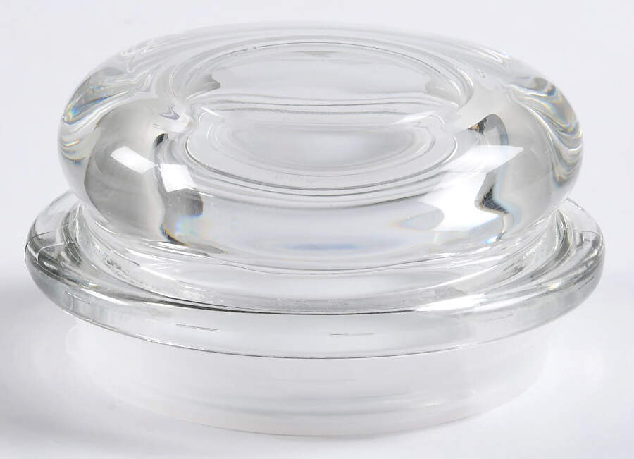 Poinsettia & Ribbon Lid for Large Glassware Cylinder Storage Jar by Fairfield-1