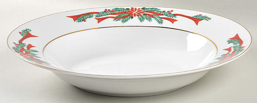 Poinsettia & Ribbon Centerpiece by Fairfield-1