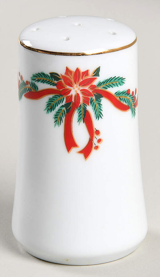 Poinsettia & Ribbon Pepper Shaker by Fairfield-1