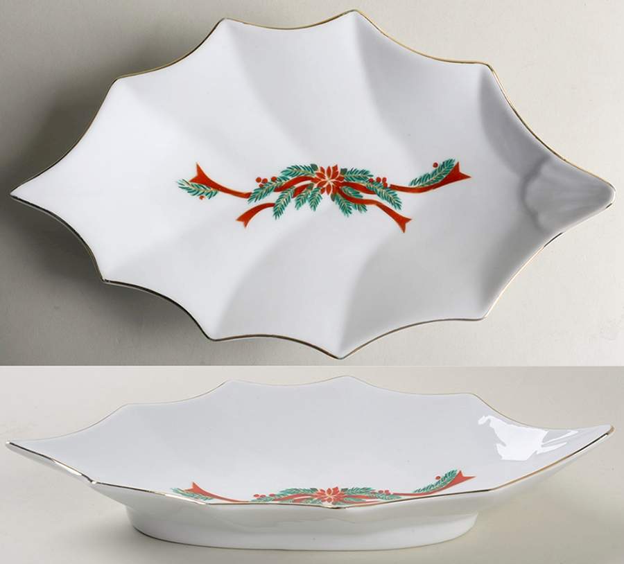 Poinsettia & Ribbon Relish by Fairfield-1