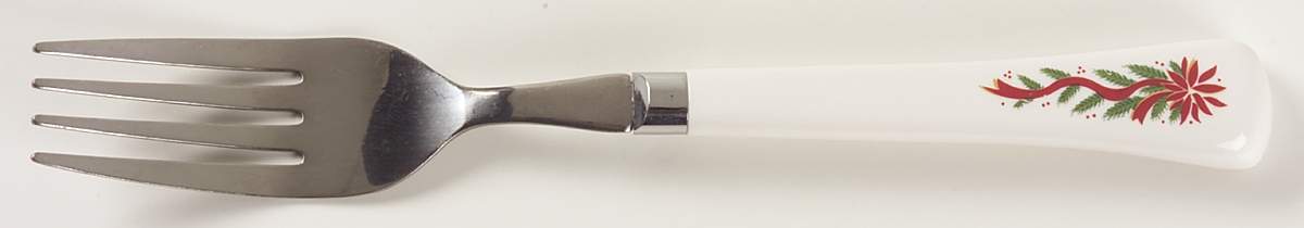Poinsettia & Ribbon Dinner Fork (7 1/2" or Larger) by Fairfield-1