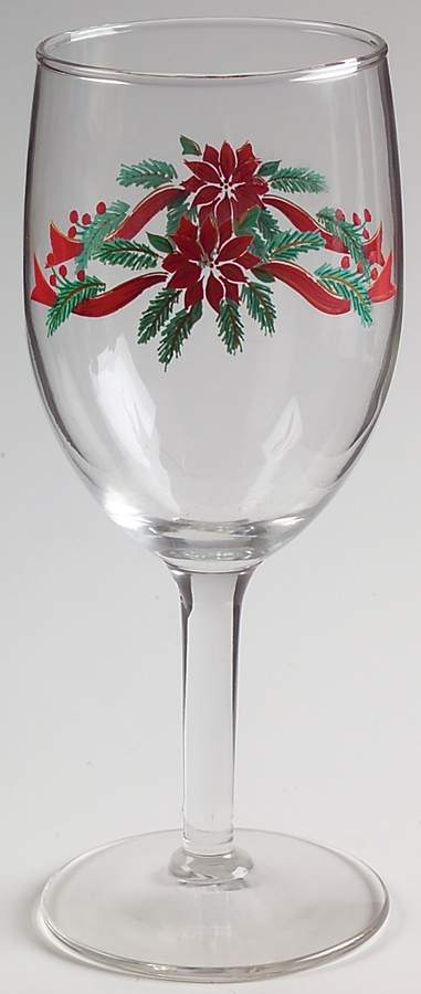 Poinsettia & Ribbon 12 Oz Glassware Goblet by Fairfield-1