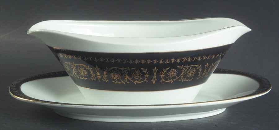 Rhapsody Gravy Boat with Attached Underplate by Fashion Manor-1