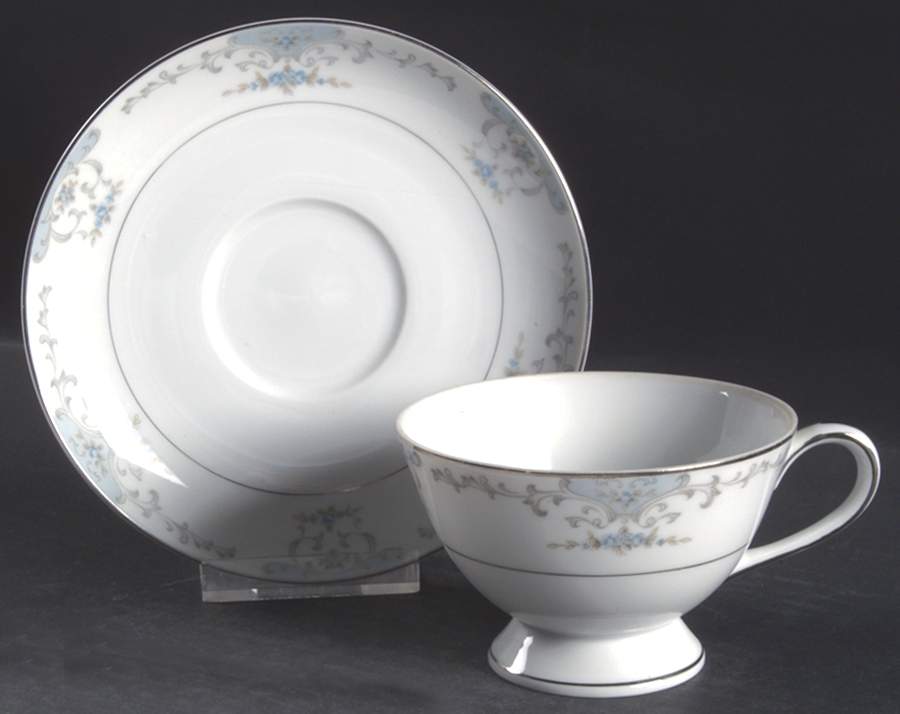 Heirloom Footed Cup & Saucer Set by Fashion Royale-1