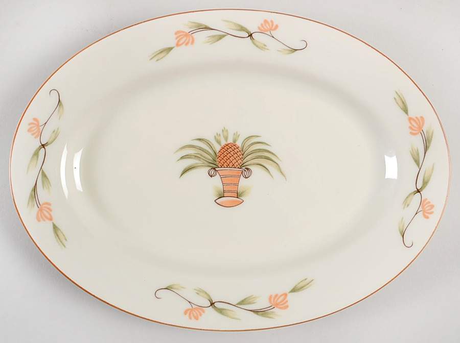 Pineapple 12" Oval Serving Platter by Foreign Advisory Service-1