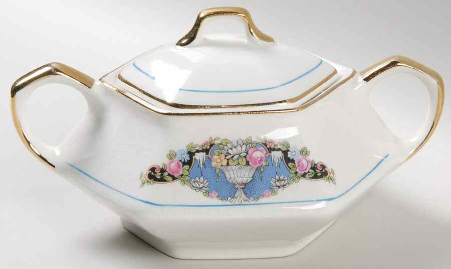 Maytime Sugar Bowl & Lid by FC Co - French China-1