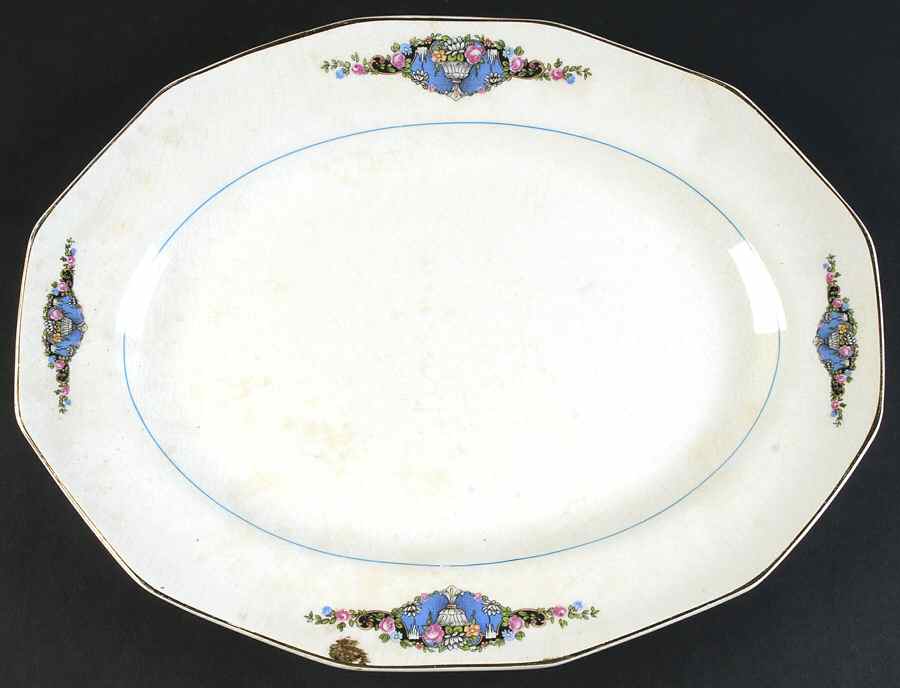 Maytime 13" Oval Serving Platter by FC Co - French China-1
