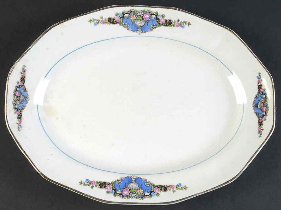 Maytime 11" Oval Serving Platter by FC Co - French China-1