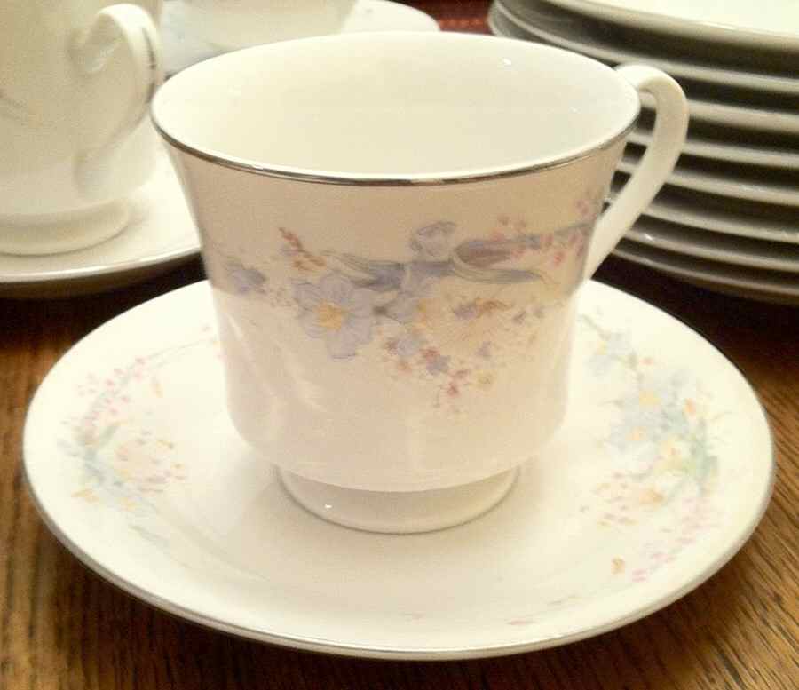 FCC32 Footed Cup & Saucer Set by Fine China of China-1