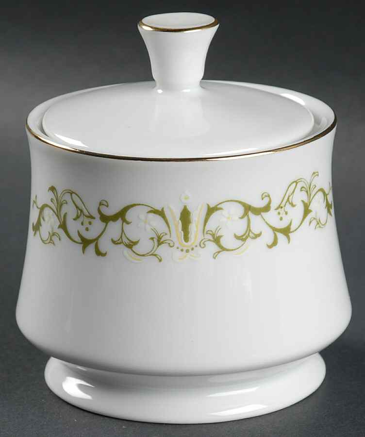 Bell Flower Sugar Bowl & Lid by Fine China of Japan-1