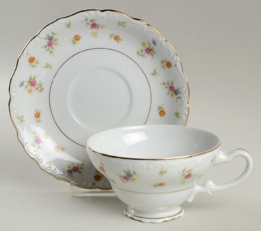 Briarcliff Footed Cup & Saucer Set by Fine China of Japan-1