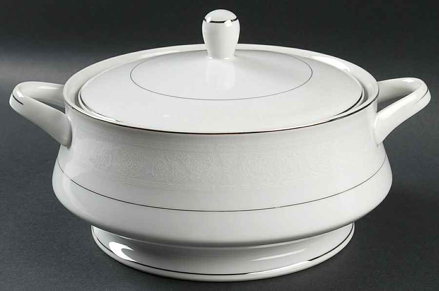 Demure Round Covered Vegetable by Fine China of Japan-1