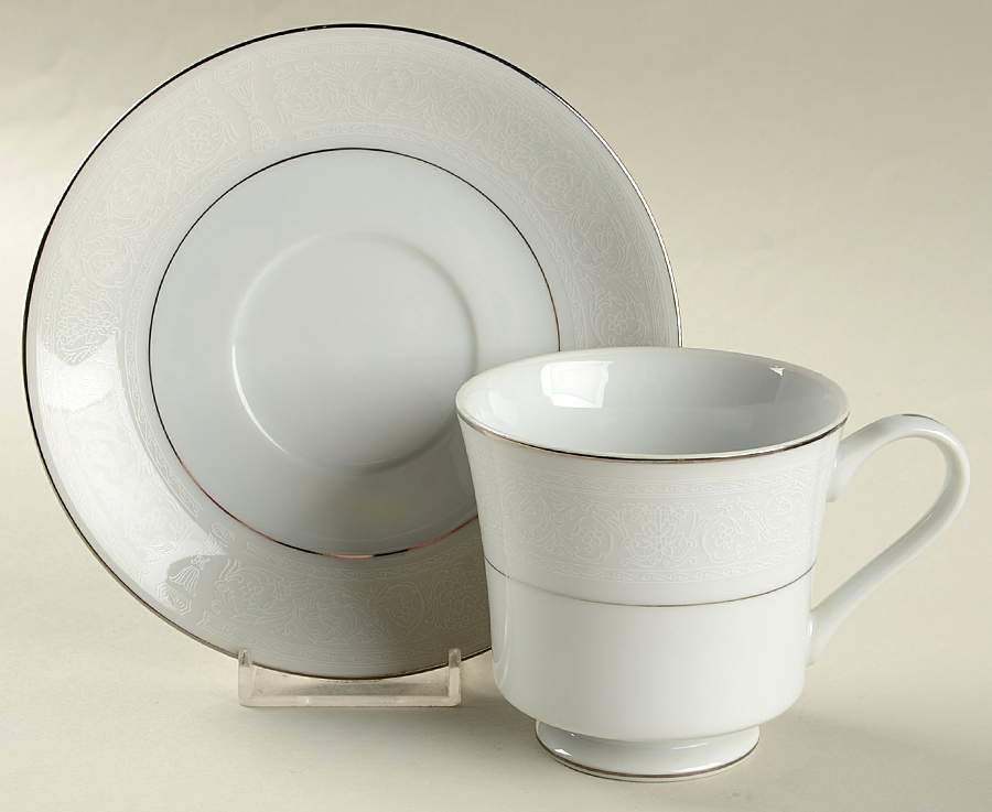 Demure Footed Cup & Saucer Set by Fine China of Japan-1