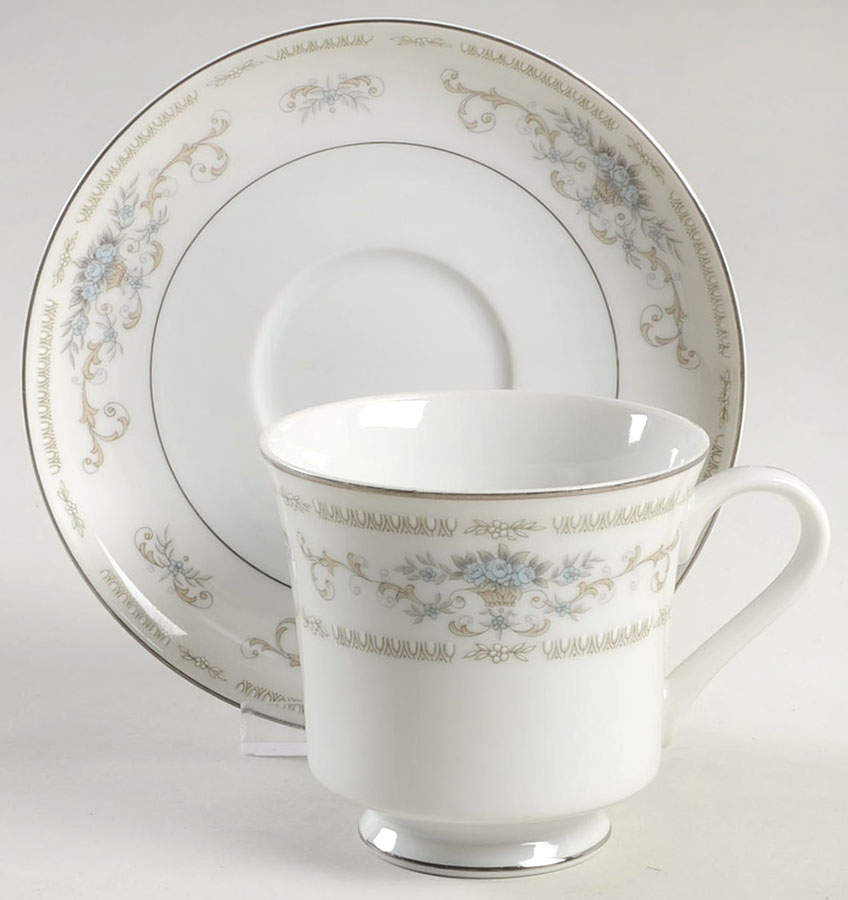 Diane Footed Cup & Saucer Set by Fine China of Japan-1
