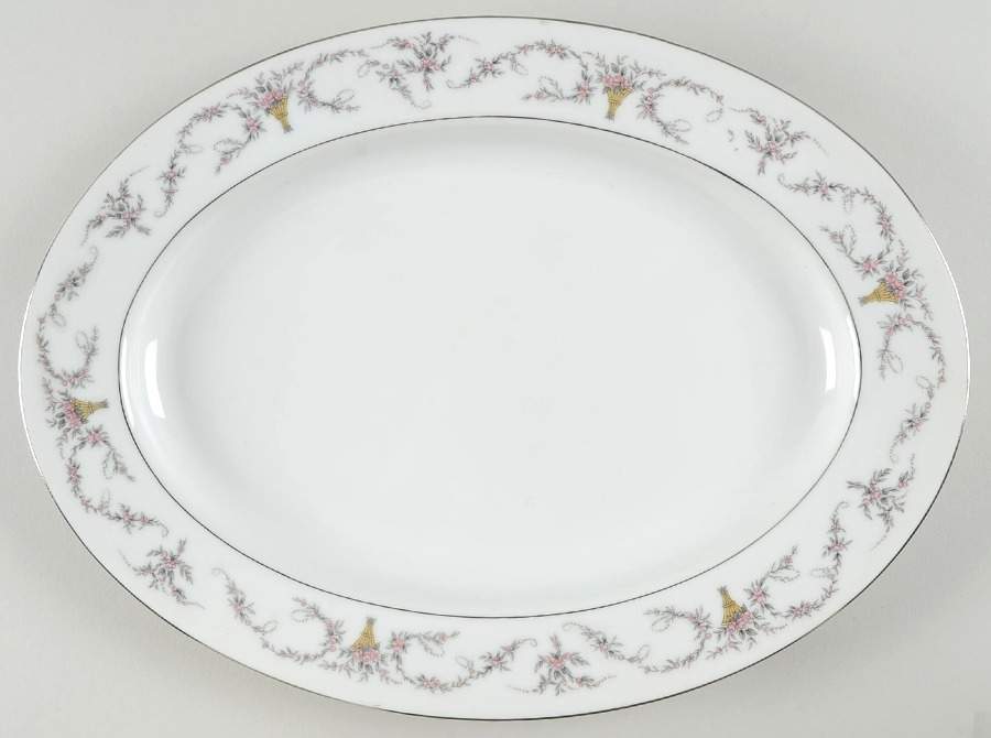 Elmwood 12" Oval Serving Platter by Fine China of Japan-1