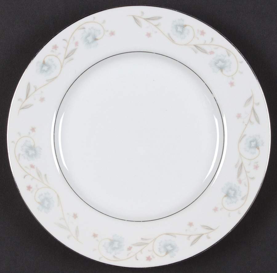 English Garden (Platinum) Salad Plate by Fine China of Japan-1