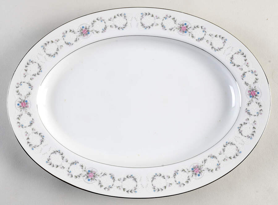 Fair Lawn 12" Oval Serving Platter by Fine China of Japan-1