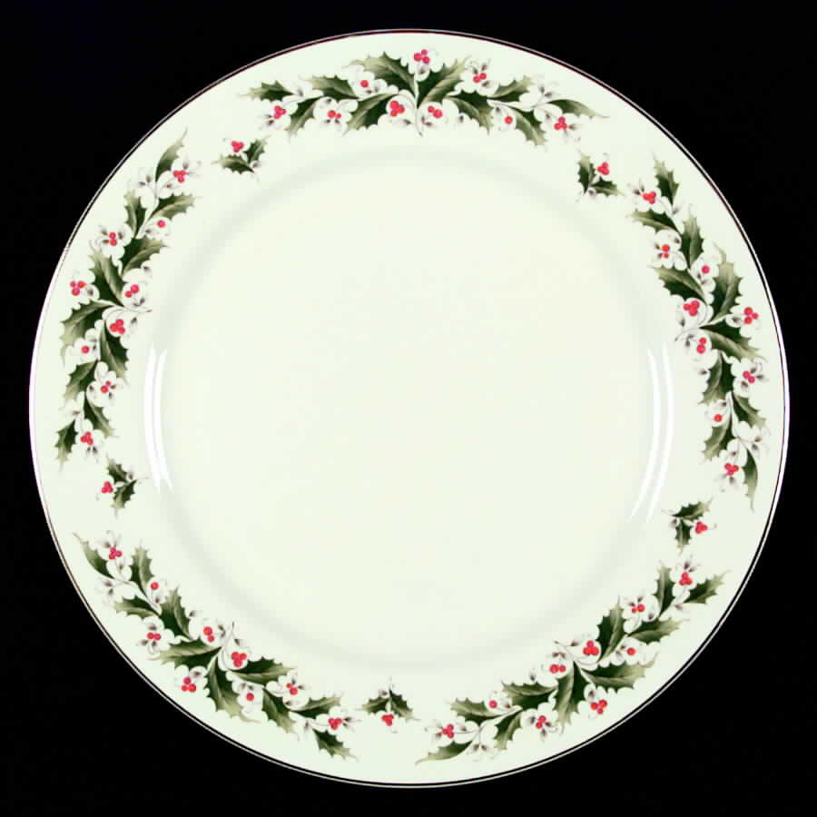 Holly Holiday Dinner Plate by Fine China of Japan-1