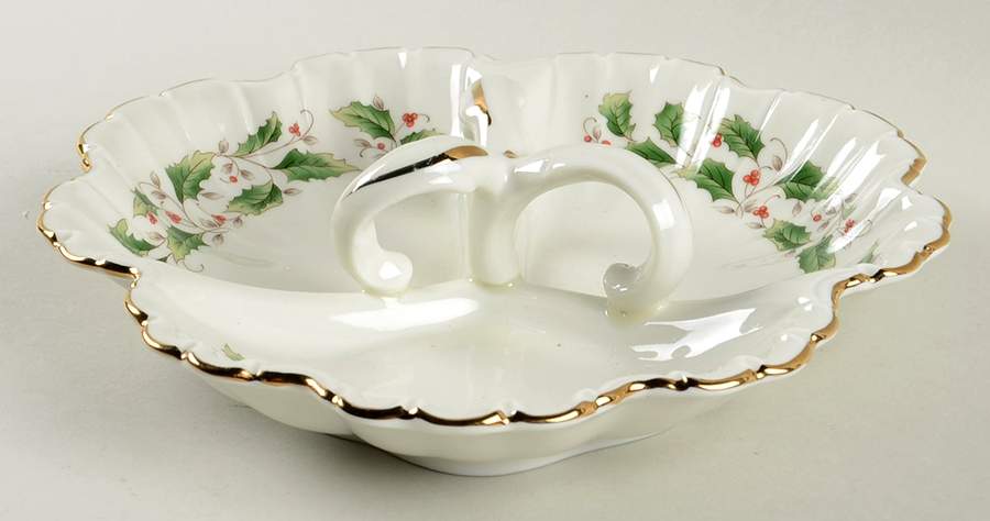 Holly Holiday 3-Part Relish by Fine China of Japan-1