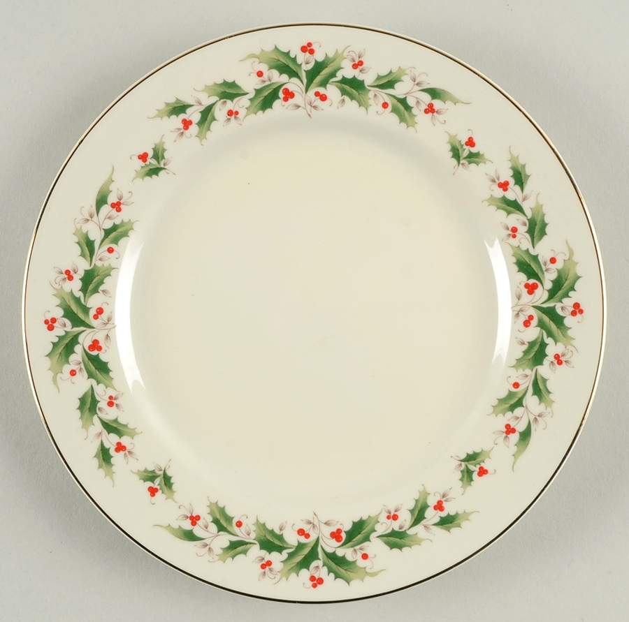 Holly Holiday Salad Plate by Fine China of Japan-1