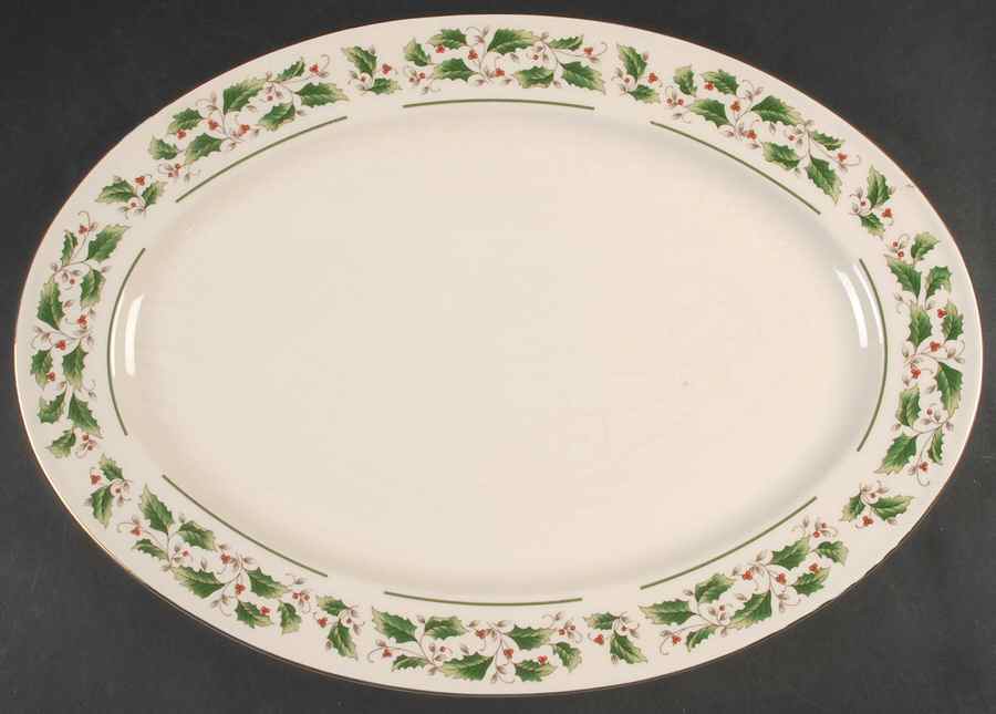 FCJ5 16" Oval Serving Platter by Fine China of Japan-1