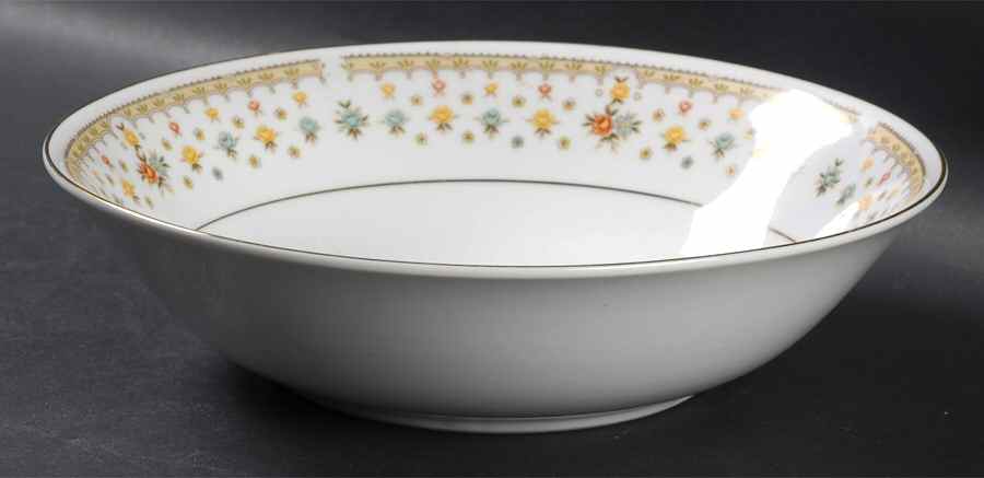 Garden Bouquet 9" Round Vegetable Bowl by Fine China of Japan-1