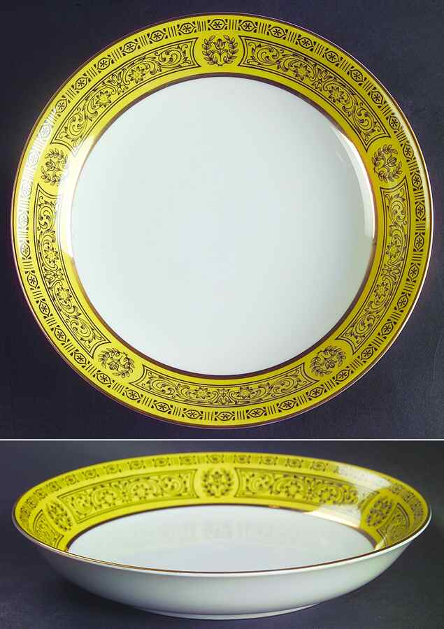 Golden Damask Coupe Soup Bowl by Sears-1