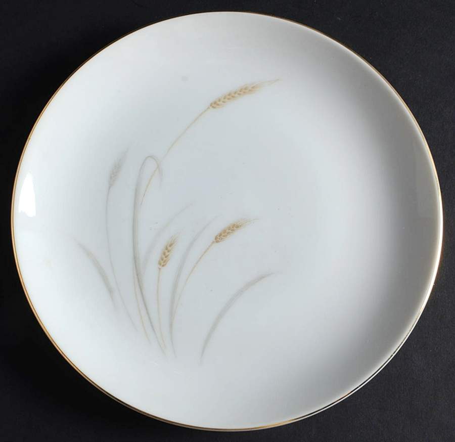 Golden Wheat Salad Plate by Fine China of Japan-1