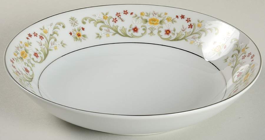 June (Platinum Trim) Coupe Soup Bowl by Fine China of Japan-1