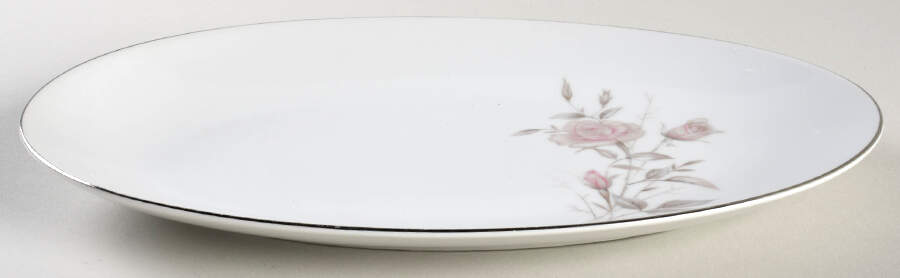 Laura (Platinum Trim) Relish/Gravy Underplate by Fine China of Japan-1