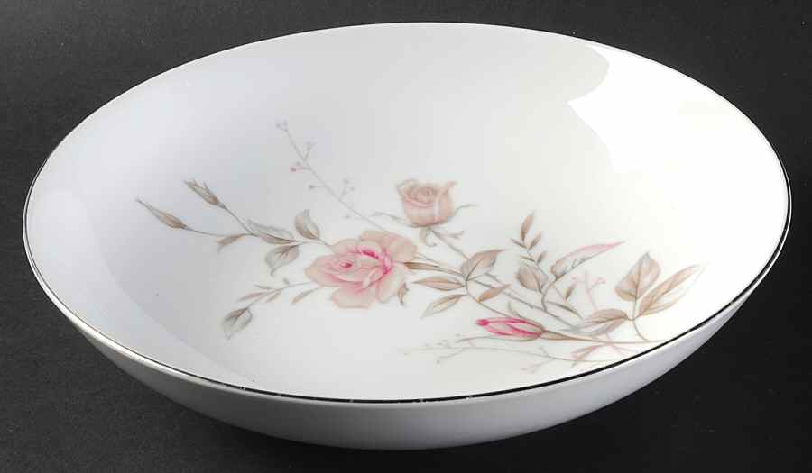 Laura (Platinum Trim) 9" Round Vegetable Bowl by Fine China of Japan-1