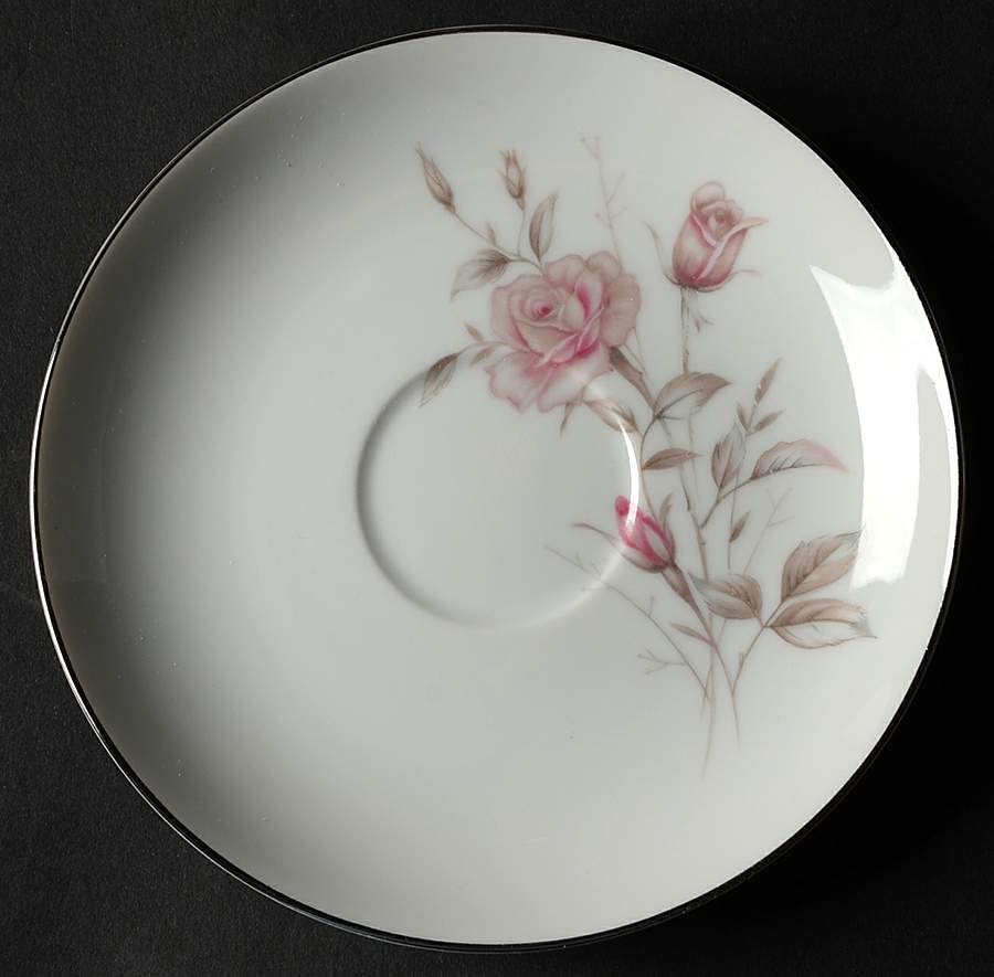 Laura (Platinum Trim) Saucer by Fine China of Japan-1