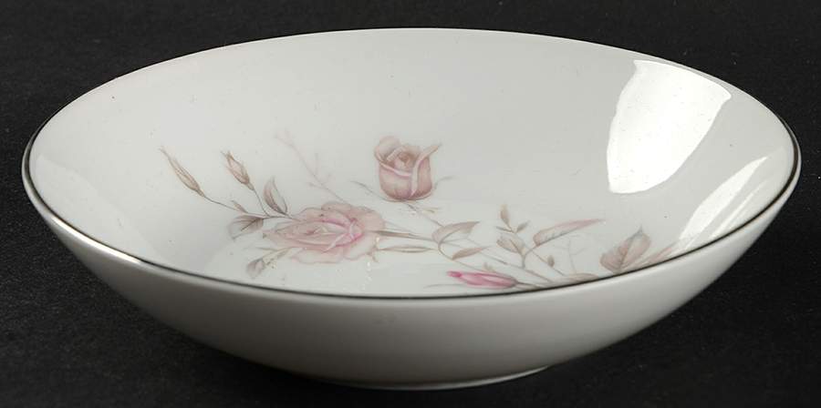 Laura (Platinum Trim) Fruit/Dessert (Sauce) Bowl by Fine China of Japan-1