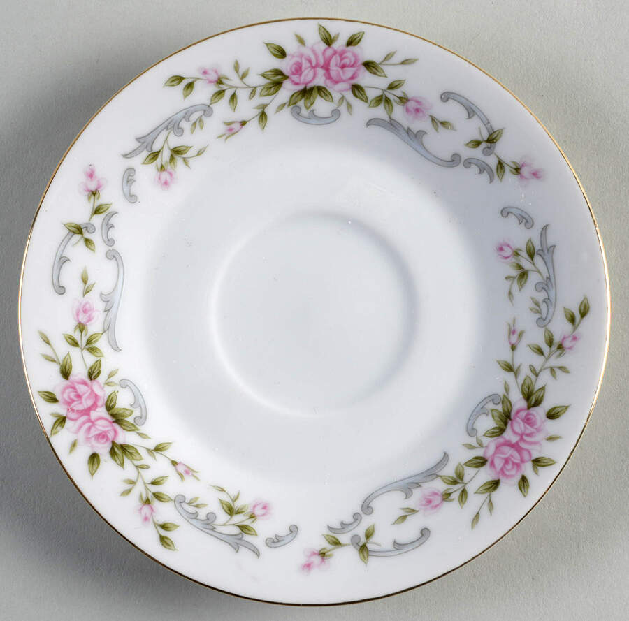 Pink Rose Saucer by Fine China of Japan-1