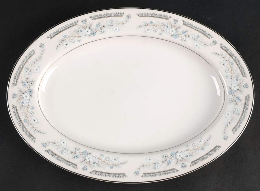 Robin 12" Oval Serving Platter by Fine China of Japan-1