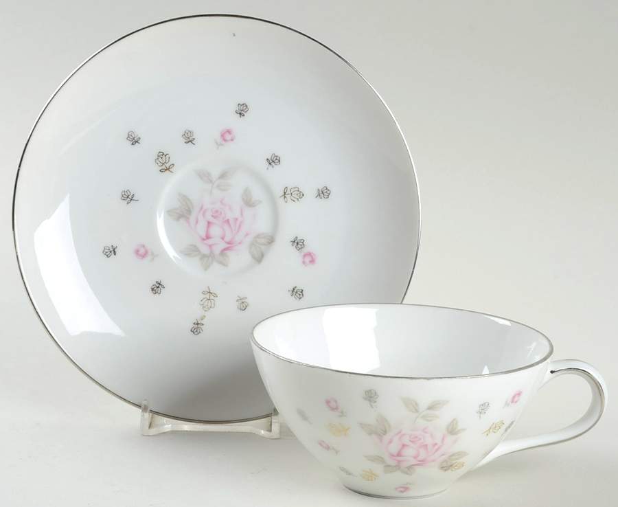 Sandra Flat Cup & Saucer Set by Fine China of Japan-1
