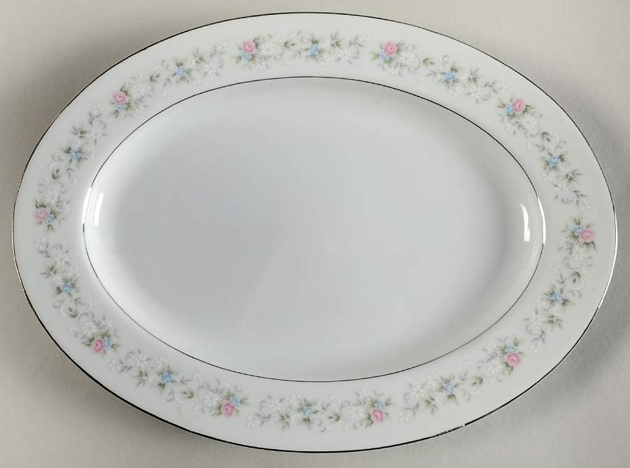 Waid 12" Oval Serving Platter by Fine China of Japan-1