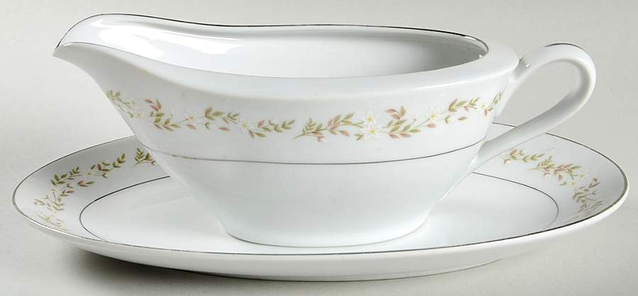 Wesseley Gravy Boat & Underplate/Relish by Fine China of Japan-1