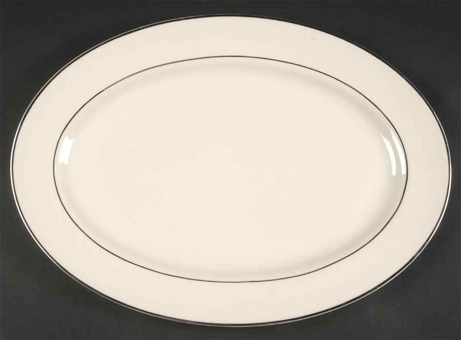 Classic Dignity Platinum 15" Oval Serving Platter by Fine Arts-1
