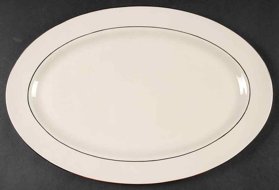 Classic Dignity Platinum 13" Oval Serving Platter by Fine Arts-1