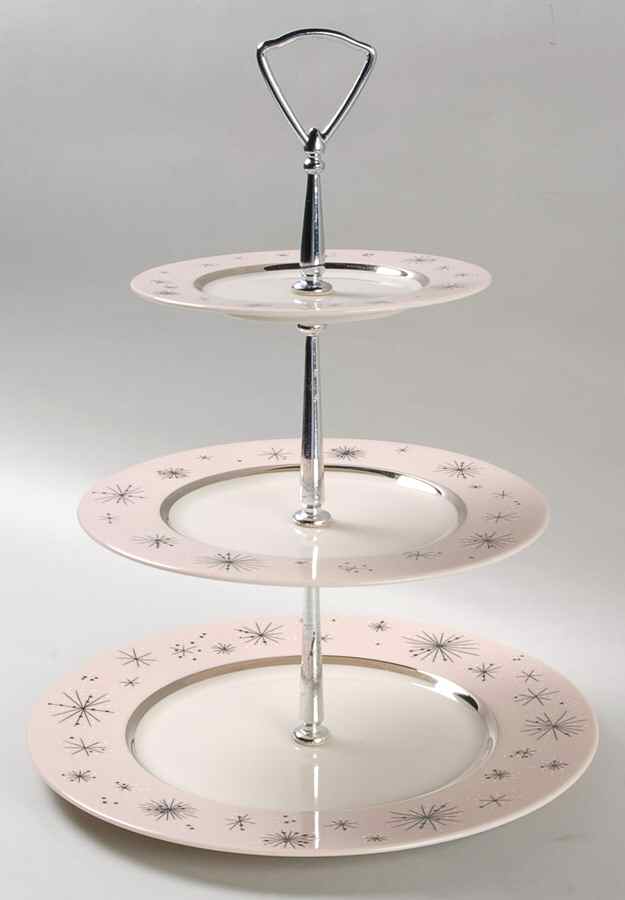 Romance of The Stars Pink 3-Tiered Serving Tray (DP, SP, BB) by Fine Arts-1