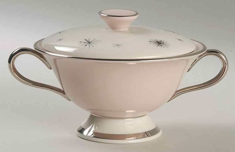 Romance of The Stars Pink Sugar Bowl & Lid by Fine Arts-1
