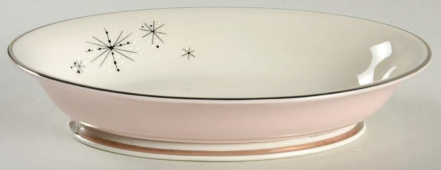 Romance of The Stars Pink 8" Oval Vegetable Bowl by Fine Arts-1