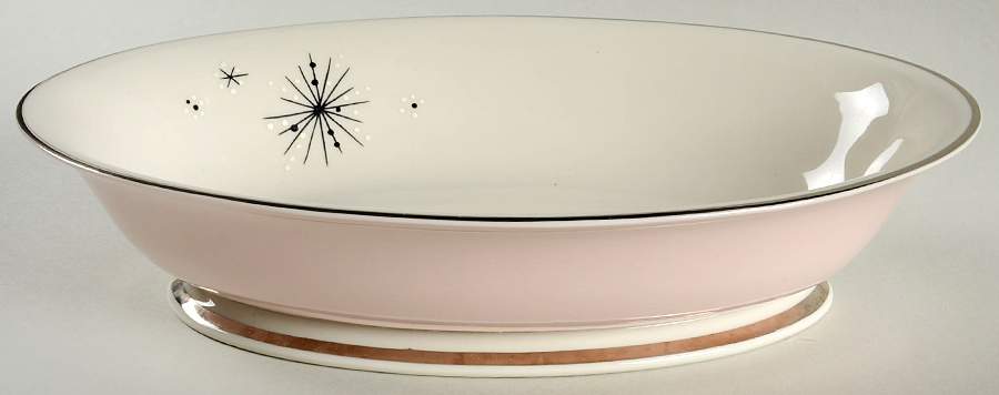 Romance of The Stars Pink 10" Oval Vegetable Bowl by Fine Arts-1