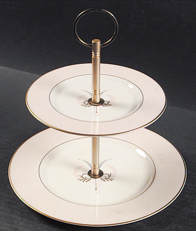 Royal Splendor 2-Tiered Serving Tray (Salad & Bread/Butter Plate) by Fine Arts-1