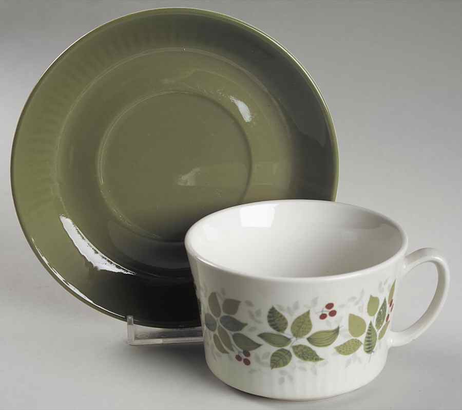 Brazil Flat Cup & Saucer Set by Figgjo (Norway)-1