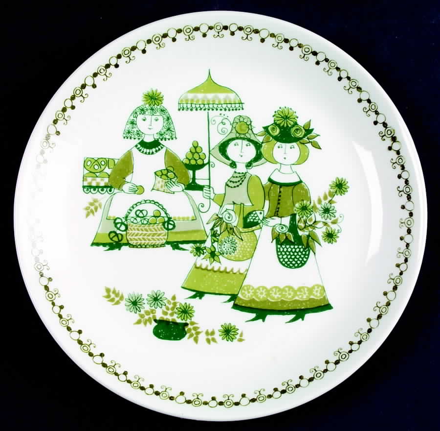 Market Dessert/Pie Plate by Figgjo (Norway)-1
