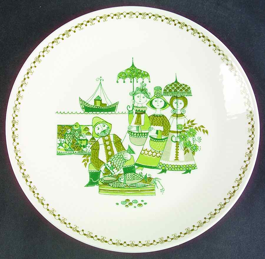 Market Luncheon Plate by Figgjo (Norway)-1